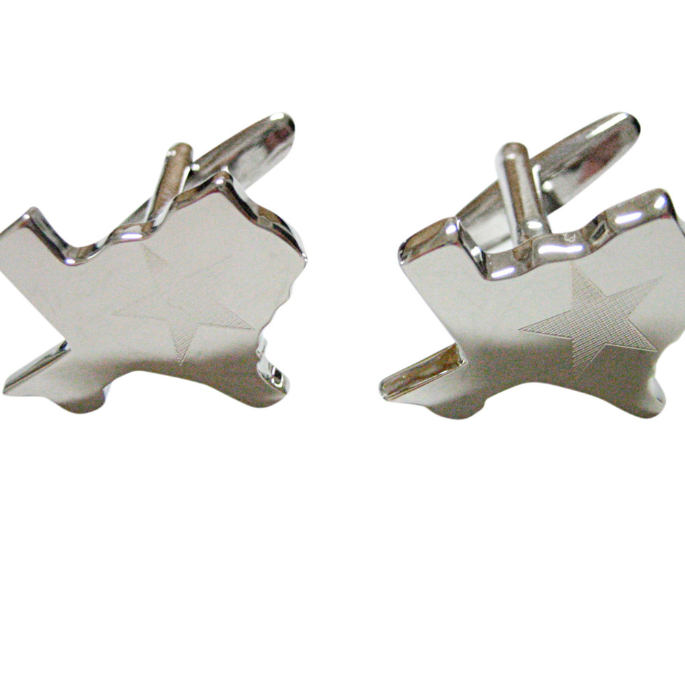 Texas State Map Shape And Flag Design Cufflinks - image 1